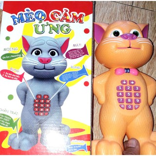 Một chú mèo cảm ứng thông minh bằng nhựa nói tiếng Việt_ tặng kèm pin