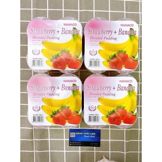Rau câu Nanaco dâu + chuối 108g*4