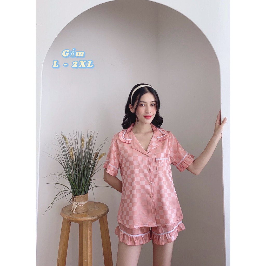 [Mã GODD2407 giảm 5% đơn 199K] Bộ đồ Pijama Lụa Gấm 💖 Đồ ngủ đùi Bigsize 50 - 75kg Gấm mát lạnh mặc cực thích | BigBuy360 - bigbuy360.vn