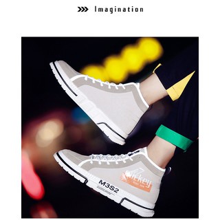 Giày sneaker cao cổ trắng FREESHIP ĐƠN TỪ 99K