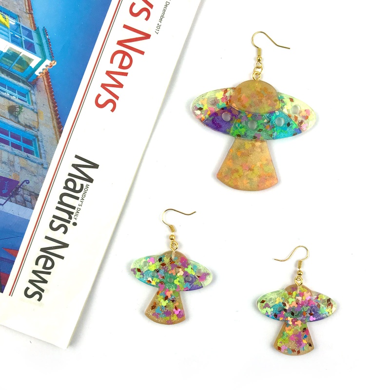 Khuôn Silicone Làm Mặt Trang Sức Hình Người Ngoài Hành Tinh UFO