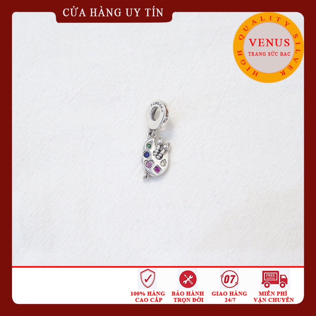 [Charm bạc 925 cao cấp] Charm treo bảng màu vẽ tranh- Mã sản phẩm VENUSBM