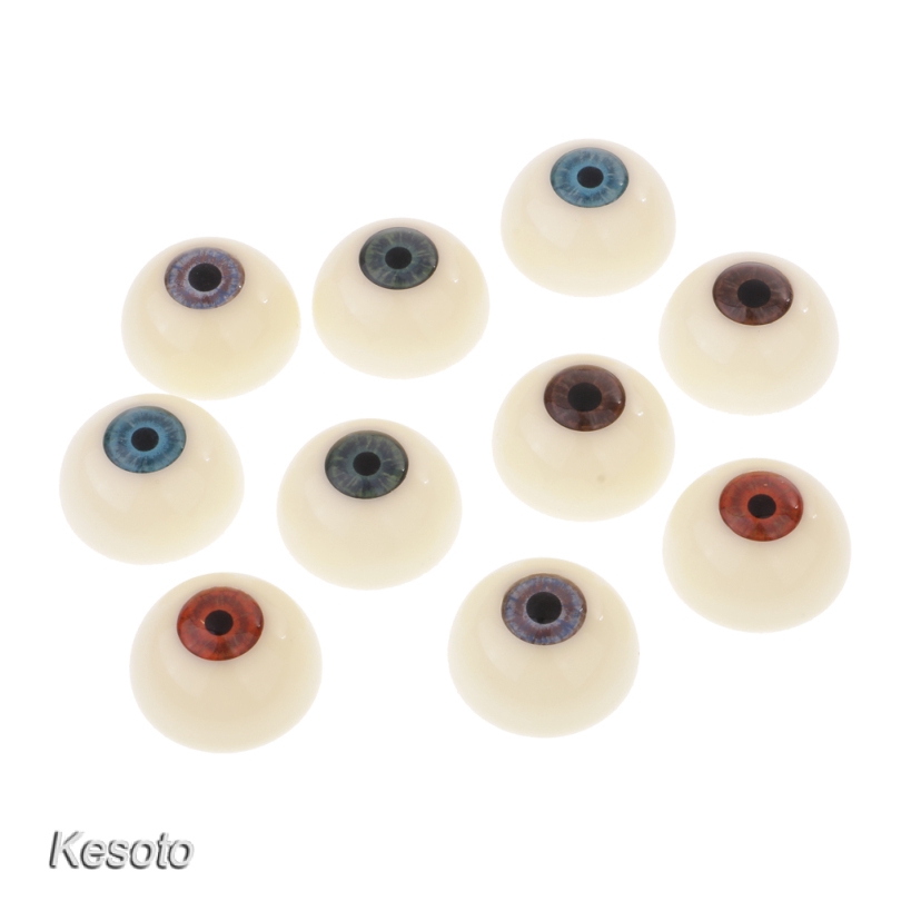 [KESOTO] 5 Pairs 30mm Half Round Plastic Dolls Eyes Eyeballs Doll DIY Making Supplies