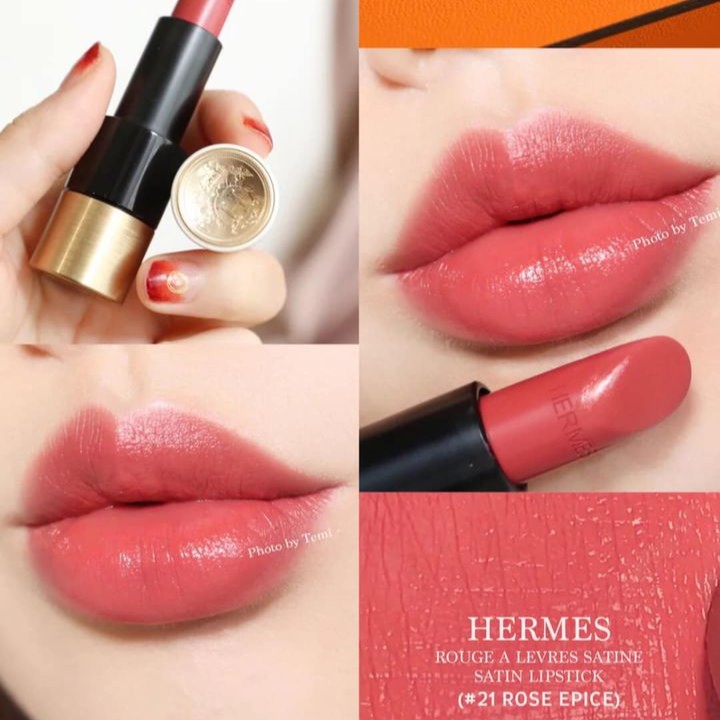 son hermès rouge matte và satin lipstick. son lì rouge hermes chính hãng siêu xinh , hermes 64, mẫu hot 2022