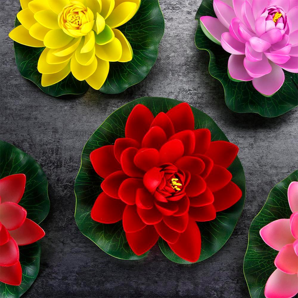 Hoa Sen Nổi Giả Bằng Xốp 18cm Trang Trí Nhà Cửa
