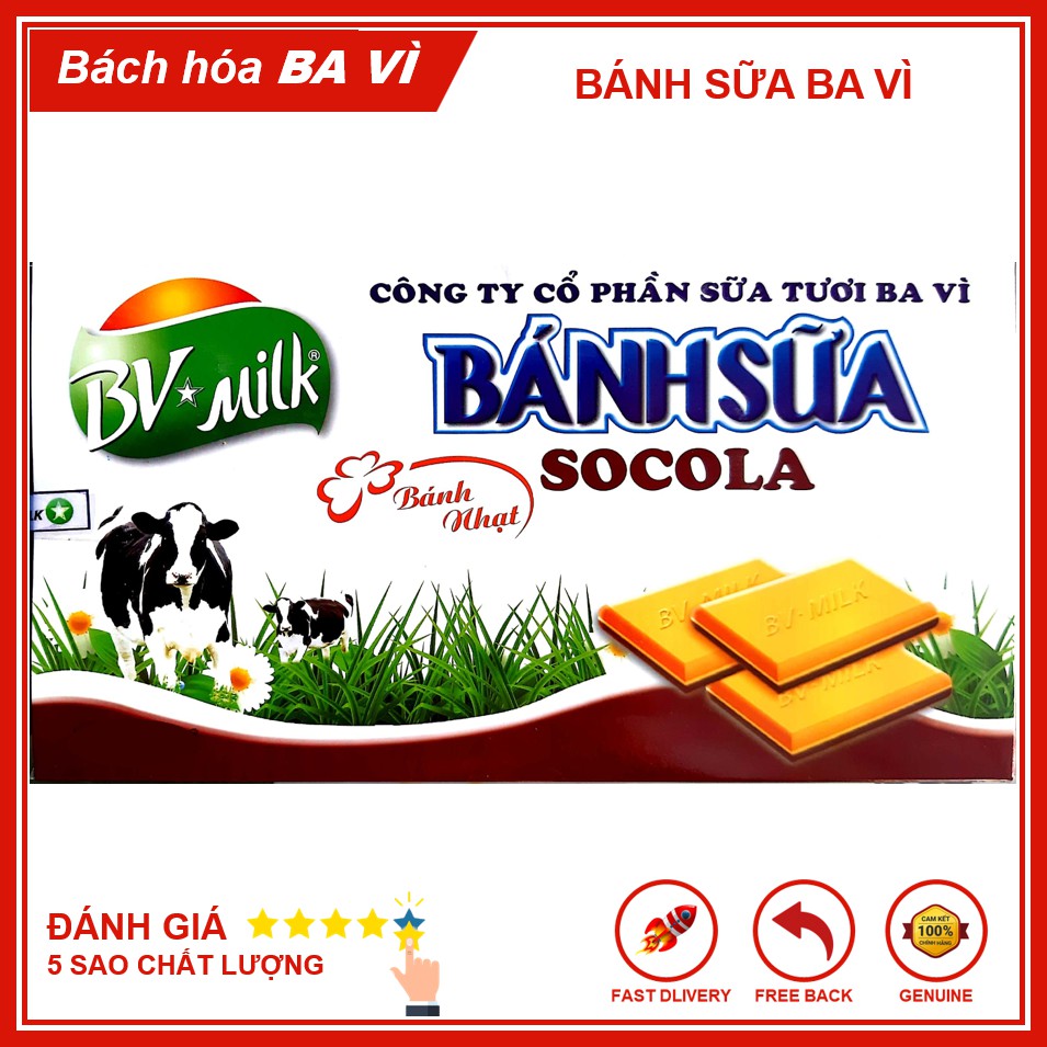 Bánh Sữa SOCOLA Nhạt BVMILK Ba Vì 180g