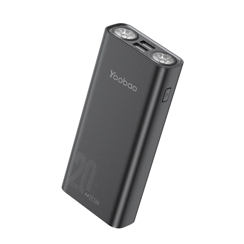 [Sạc nhanh] Pin sạc dự phòng sạc nhanh Yoobao L20Q 20000mAh tích hợp 2 đèn LED siêu sáng