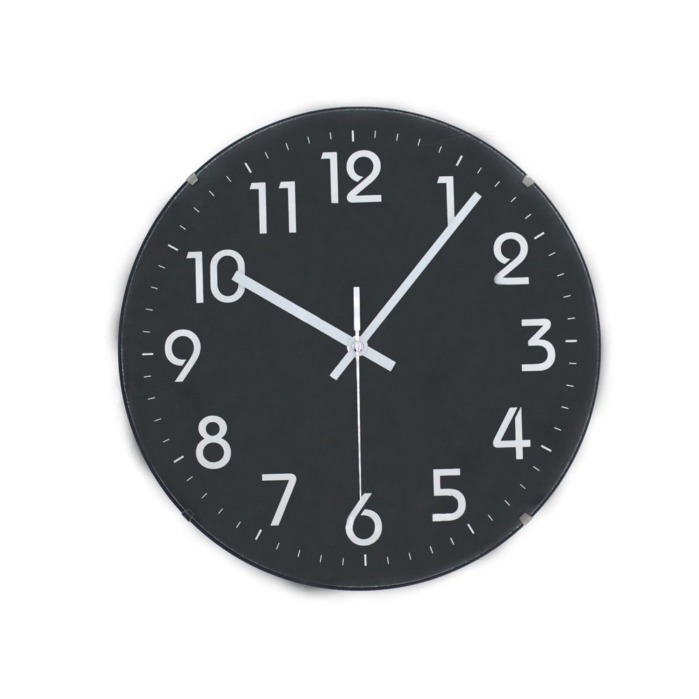 Đồng hồ treo tường kim trôi | JYSK infinity | nhựa | đen | DK30cm