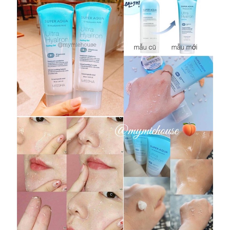 TẨY TẾ BÀO CHẾT CHO FACE DẠNG KÌ - THẢI ĐỘC TỐ CHO DA- MISSHA SUPER AQUA PEELING GEL
