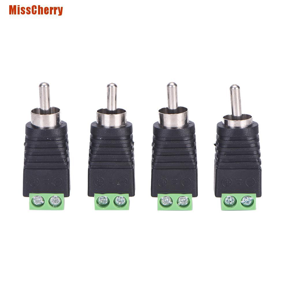 Set 4 Đầu Nối Dây Cáp Âm Thanh Rca