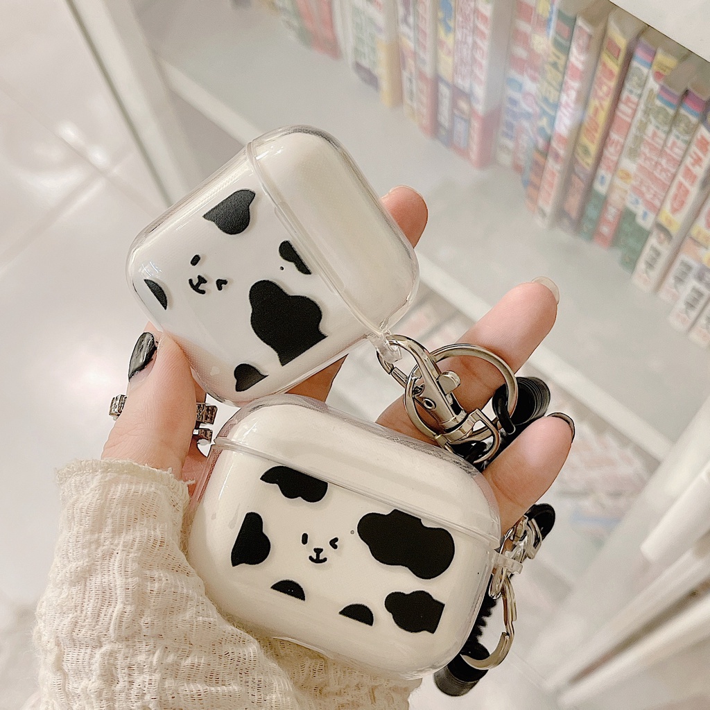 Vỏ Bảo Vệ Hộp Sạc Tai Nghe airpods 1 2 Pro 3rd Generation Pro 1/2 Trong Suốt Chống Sốc Họa Tiết Hoạt Hình Kèm Dây Đeo Kiểu Nhật Hàn