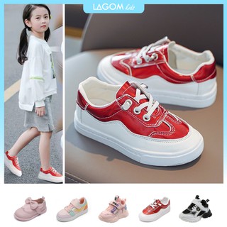 [CAO CẤP] Giày Thể Thao Bé Gái 2020 Dáng Sneaker Da Bóng | Giày Cho Bé Gái 1-3-5 Tuổi Phom Nhỏ gọn GS008