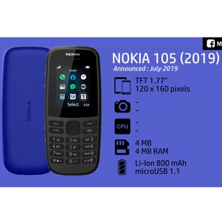 (CHUYÊN SỈ) ĐIỆN THOẠI NOKIA 105 (2019) 2 SIM NGHE NHẠC FULLBOX (CHẤT LƯỢNG)