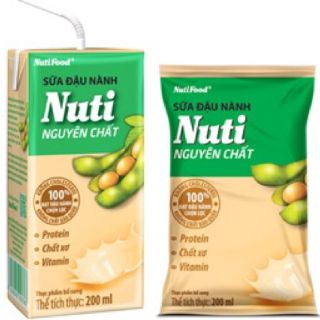 Sữa đậu nành Nuti Canxi 200ml Thùng 36 bịch