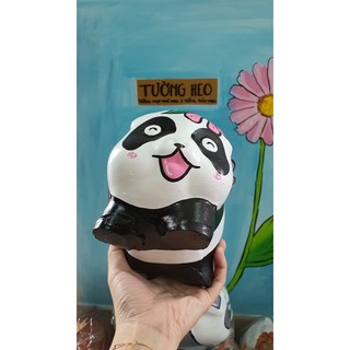 heo đất handmade - gấu trúc điệu đà