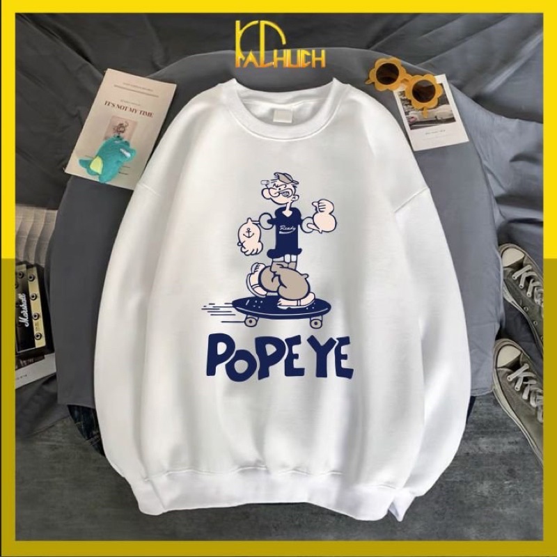 ÁO SWEATER NỈ IN POPEYE