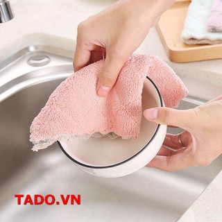 Sét 2 khăn lau tay vuông mẫu mới 2020 siêu thẩm nước, sạch và mềm đa năng nhà bếp GD629