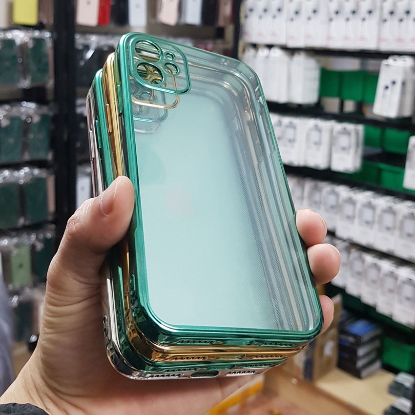 [Ảnh Thật] Ốp Dẻo Trong Dành Cho Iphone Viền Vuông Màu ip 7Plus/8Plus/X/XS MAX/11/11Pro/11Promax/12/13/ Pro max Silicon