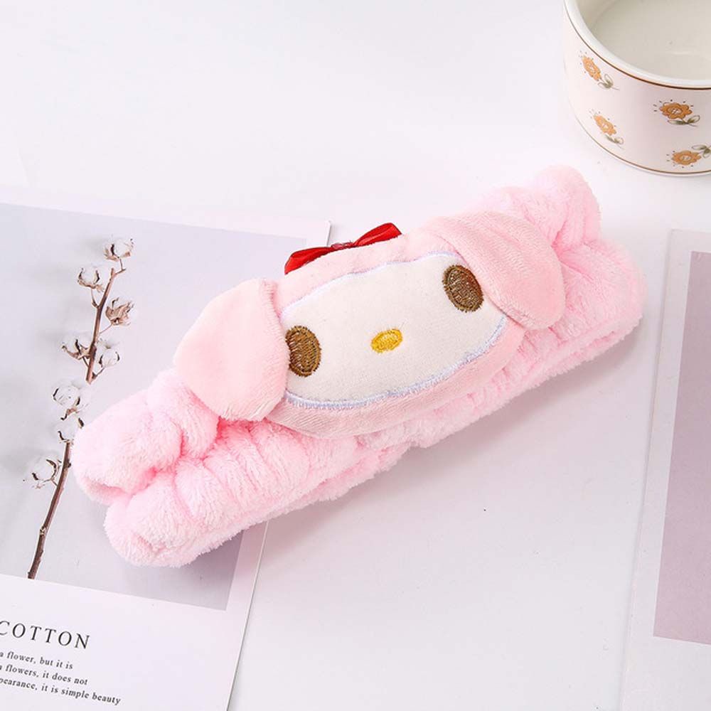 Băng đô rửa mặt co giãn hình chó mèo Hello Kitty dễ thương cho nữ