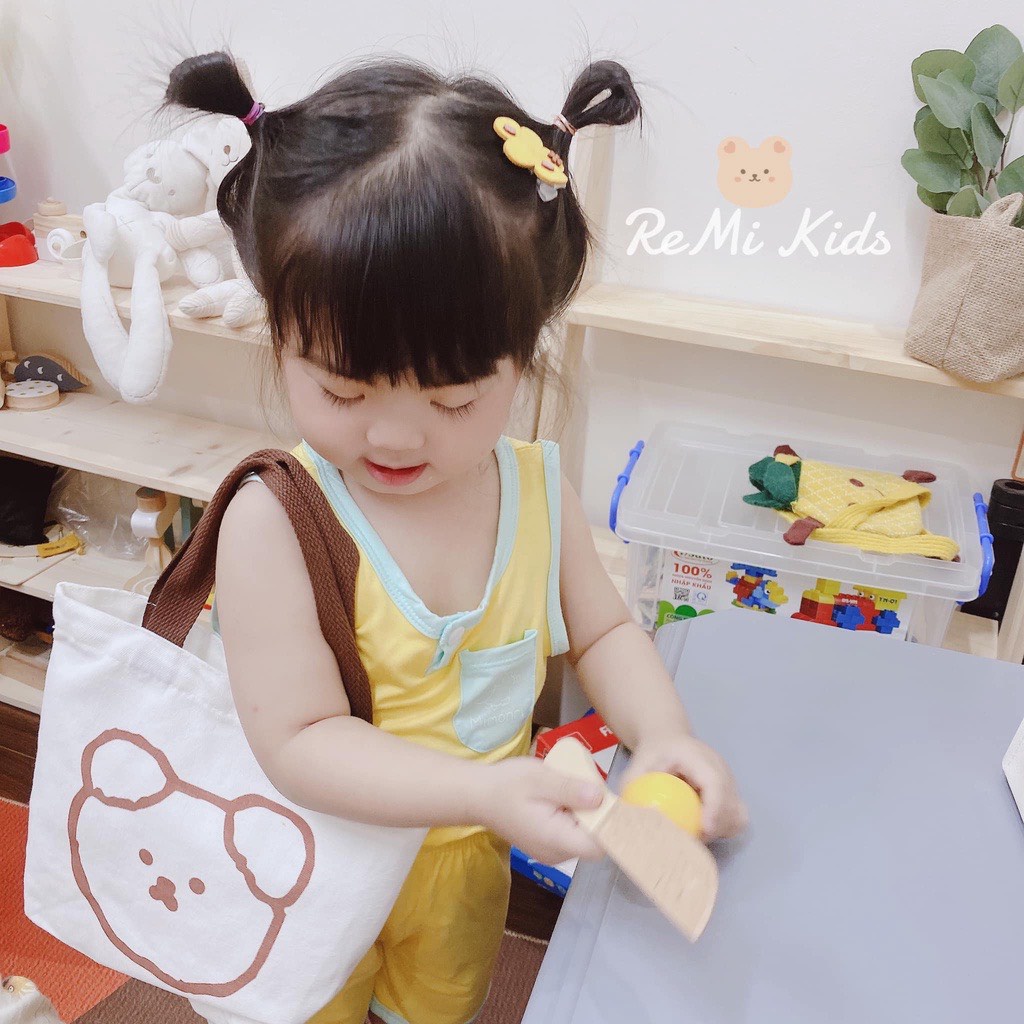 [SALE] Bộ Ba Lỗ Cho Bé Trai, Bé Gái KIMCHIBABY Vải Thun Lạnh Túi Ngực Cổ Viền, Đồ Bộ Cho Bé Mặc Nhà KW2213