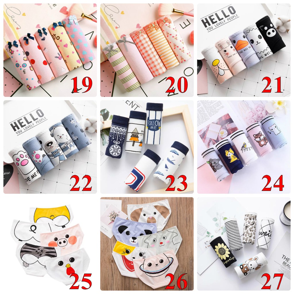 SET 5 QUẦN LÓT COTTON SIÊU THOÁNG - QUẦN CHÍP HỘP | BigBuy360 - bigbuy360.vn