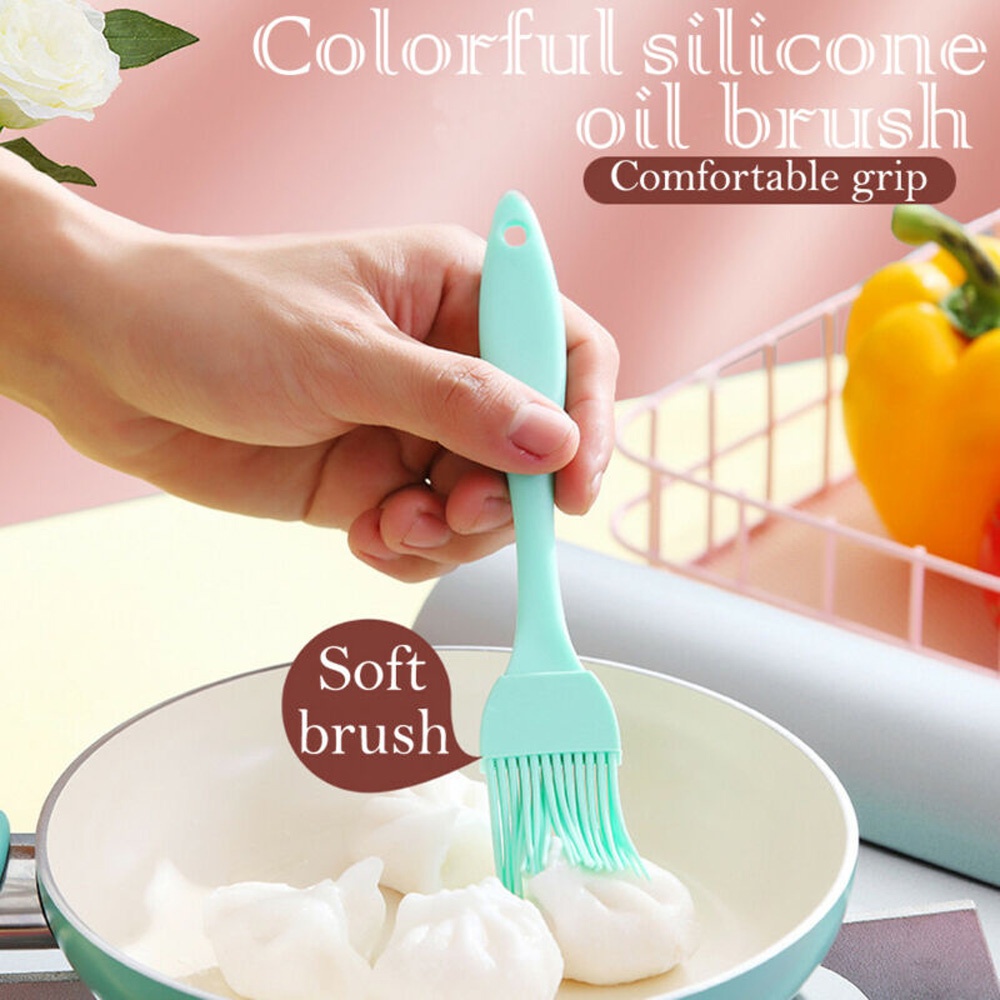 MALCOLM Portable Silicone Oil Brush Steak BBQ Brush Basting Brushes Cookware Silicone Heat Resistant Barbecue Kitchen Accessories Baking Cooking Tool