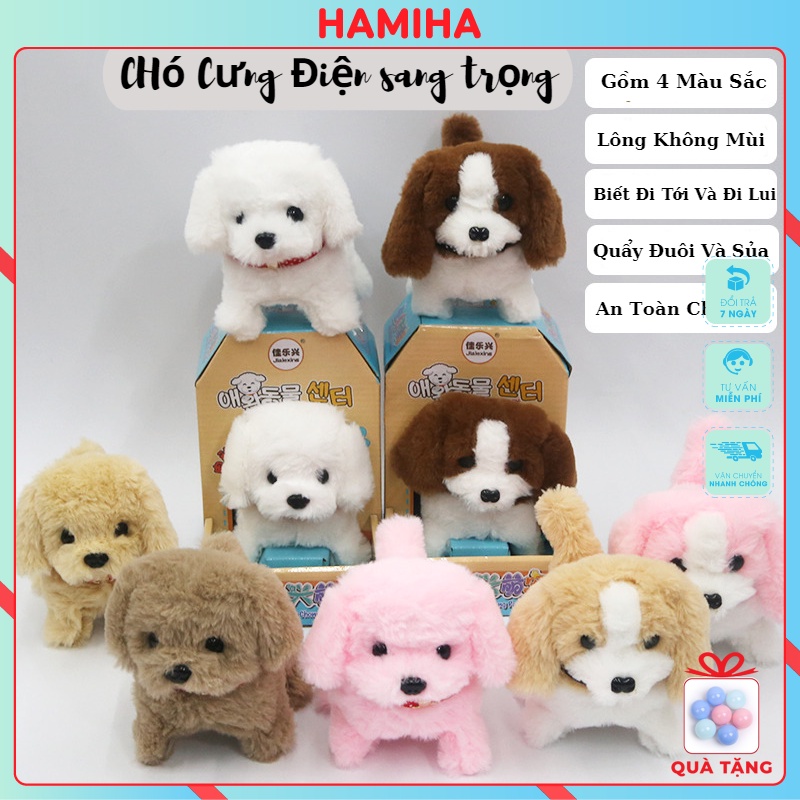 Đồ Chơi Chó Cún Con Biết Sủa Quẫy Đuôi Phát Nhạc Thông Minh Tự Động Đa Năng Cho Bé Hamiha-ĐC33