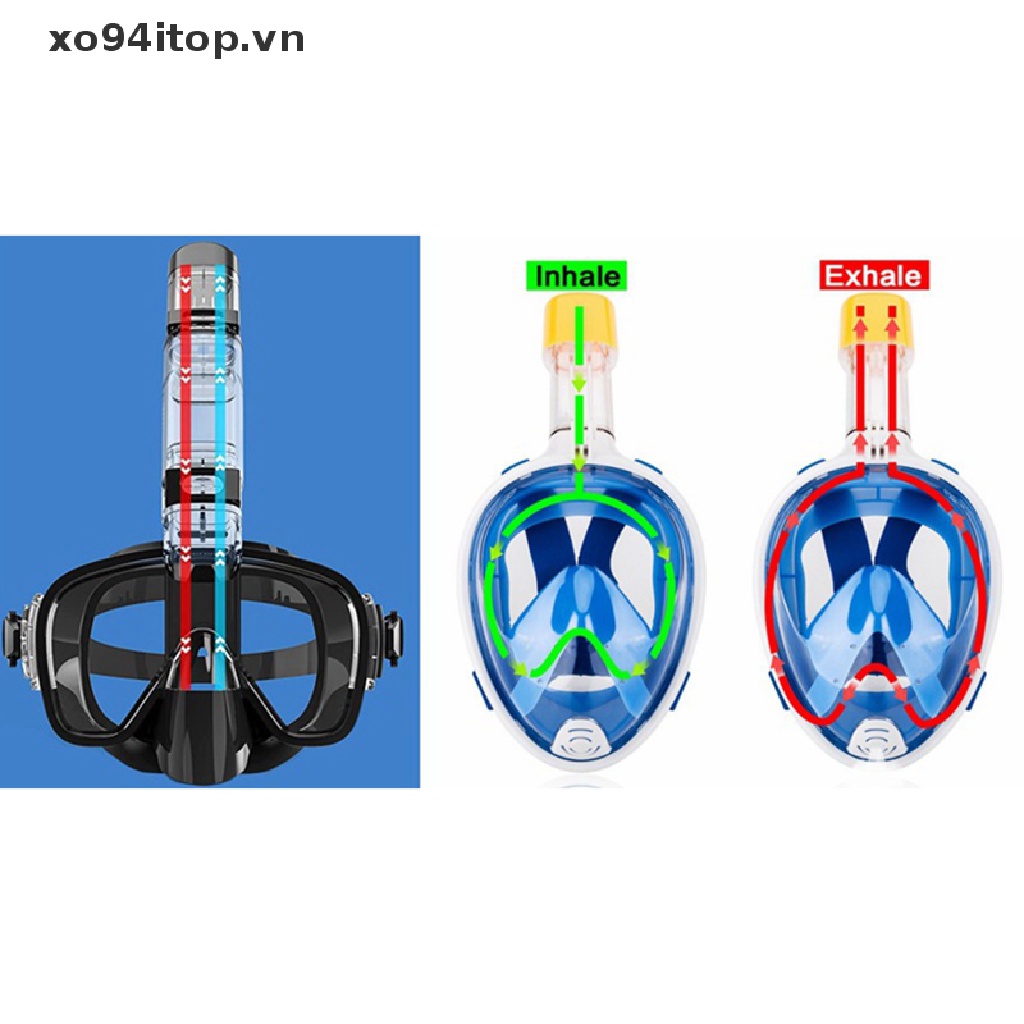 Bộ Mặt Nạ Lặn Có Thể Gấp Gọn Kèm Giá Đỡ Camera Tiện Lợi