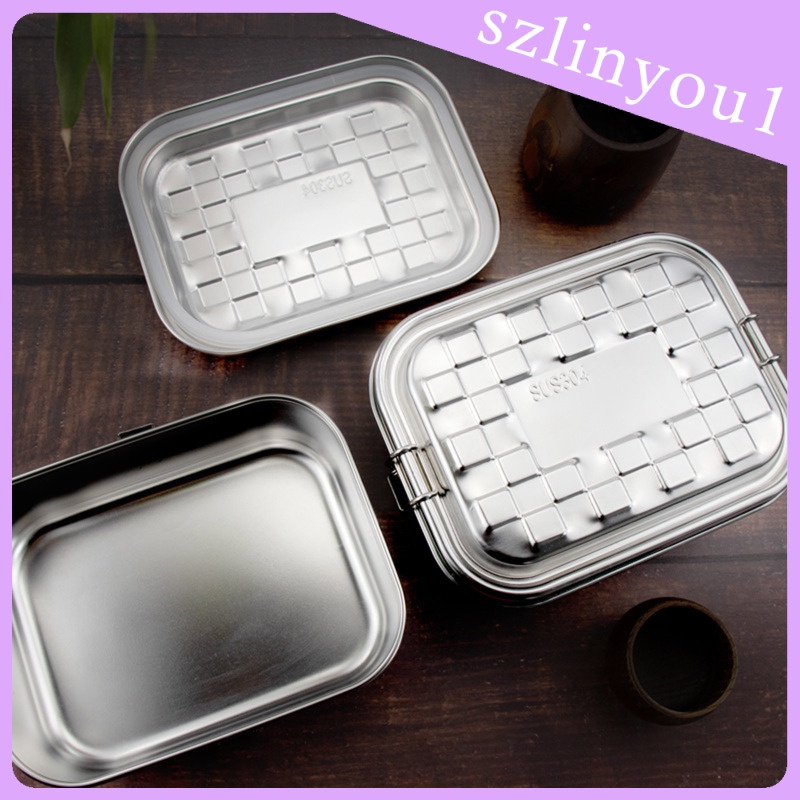 New Arrival Stainless Steel Lunch Box 2 Layer Bento Box Portable Food Container Storage