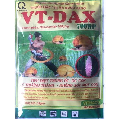 Thuốc diệt ốc bươu vàng dạng phun xịt VT-Dax 700wp gói 35g