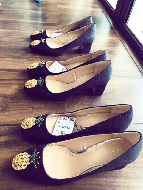 Giầy Zara denim đính ngọc