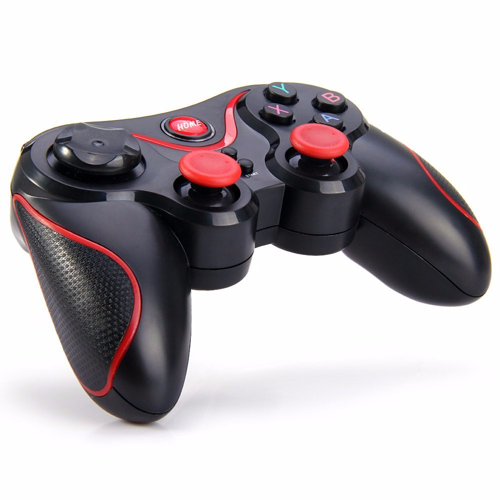 Tay cầm chơi game Bluetooth Terios X3 tặng giá đỡ điện thoại + dây sạc