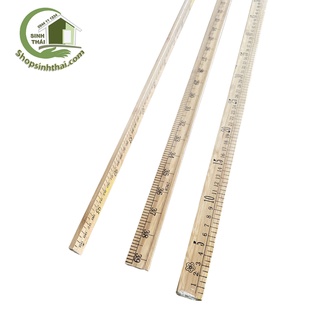 Thước gỗ dài 1 mét ( 100cm) đo quần áo, đồ đạc - thước chia mm