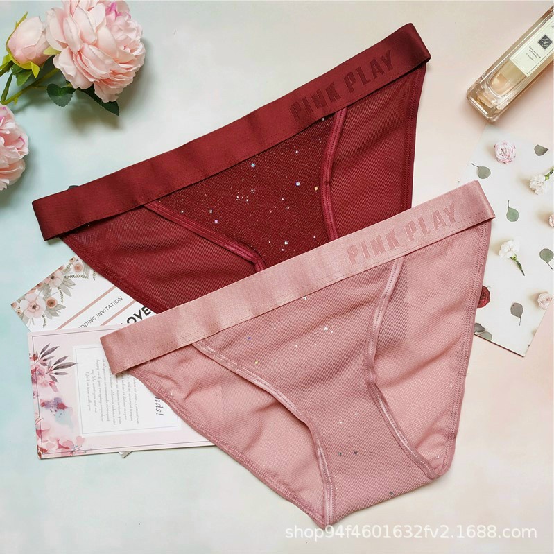 Quần lót nữ ren PinkPlay kim tuyến cao cấp, Quần sịp nữ sexy QL04 [95's House]