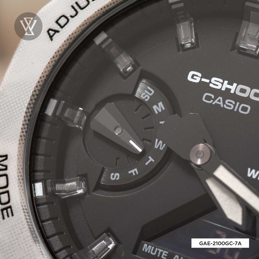 Đồng Hồ Điện Tử Nam Casio G-Shock WATCHSTORE GAE-2100GC-7ADR Mặt Kính Khoáng 45.4mm, Dây Nhựa Trắng Phong Cách Thể Thao