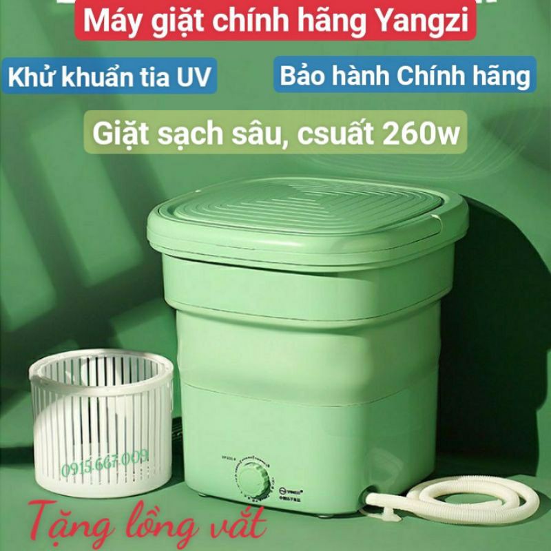 Máy giặt mini gấp gọn Yangzi chính hãng, vắt khô, kháng khuẩn