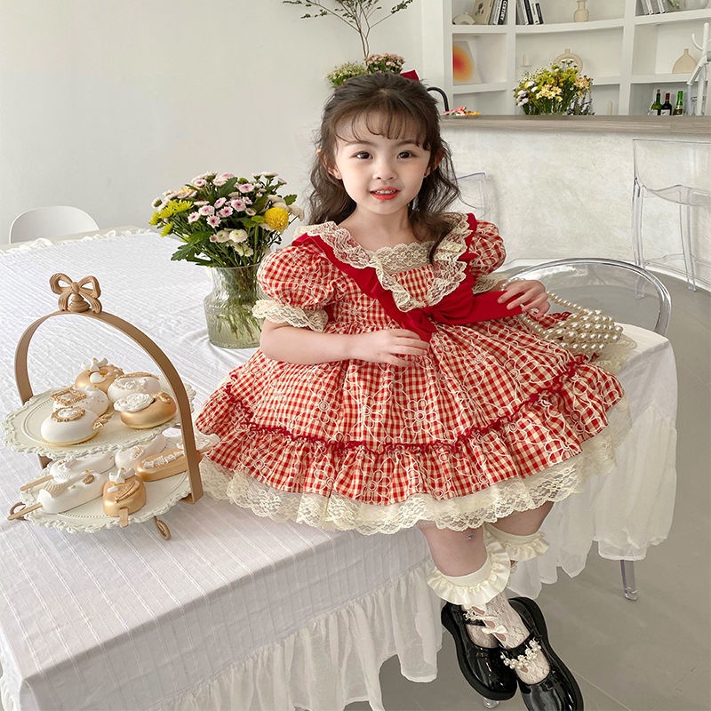 Đầm Lolita Thời Trang Mùa Hè Xinh Xắn Cho Bé Gái