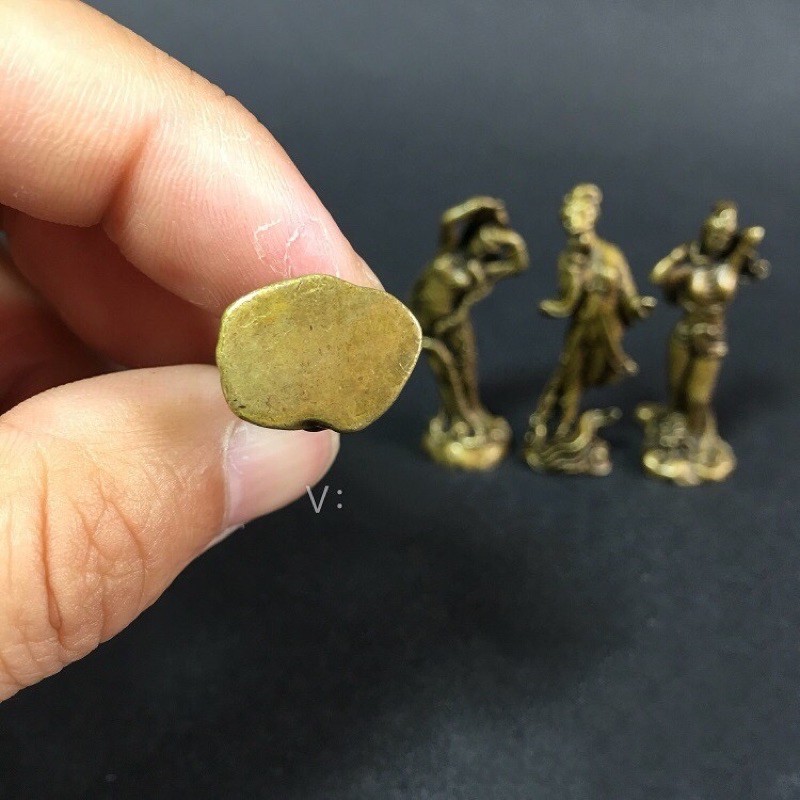 Tứ Đại Mỹ Nhân- tượng đồng vàng nguyên khối mini.