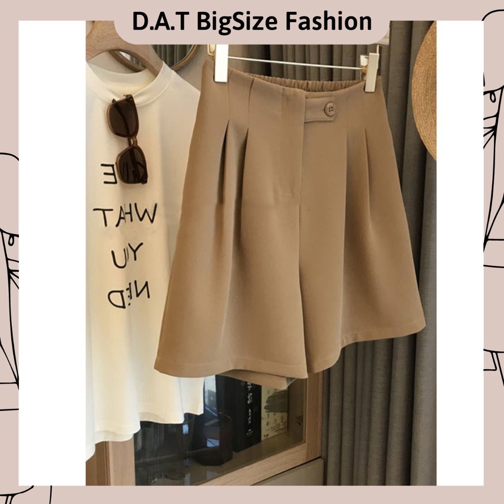 Quần Short Nữ Lưng Cao , Ống Rộng Thiết Kế BigSize ( Đủ size 55-90kg)