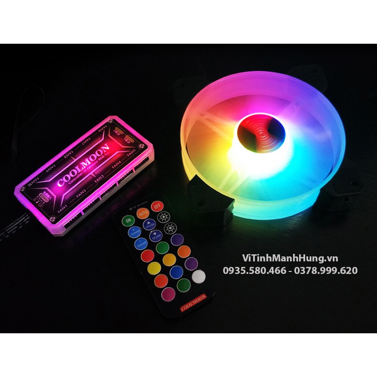 Quạt Led 12cm RGB Coolmoon V12 – Fan Led 12cm RGB Coolmoon Y1.