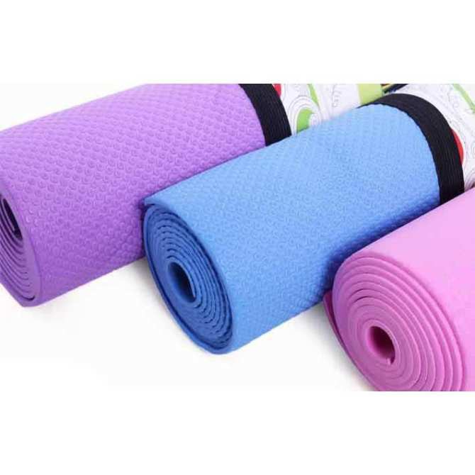 THẢM TẬP YOGA 2 MẶT ( TẶNG KÈM TÚI LƯỚI )