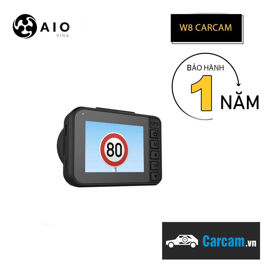 Carcam W8S - Camera hành trình Ô tô, Wifi, GPS - Đọc biển báo giao thông
