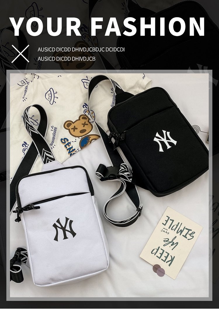 MLB Retro Print Crossbody Shoulder Bag Mobile Phone Bag