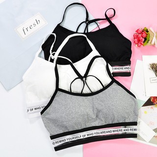 Áo bra, tập gym viền chữ- AL