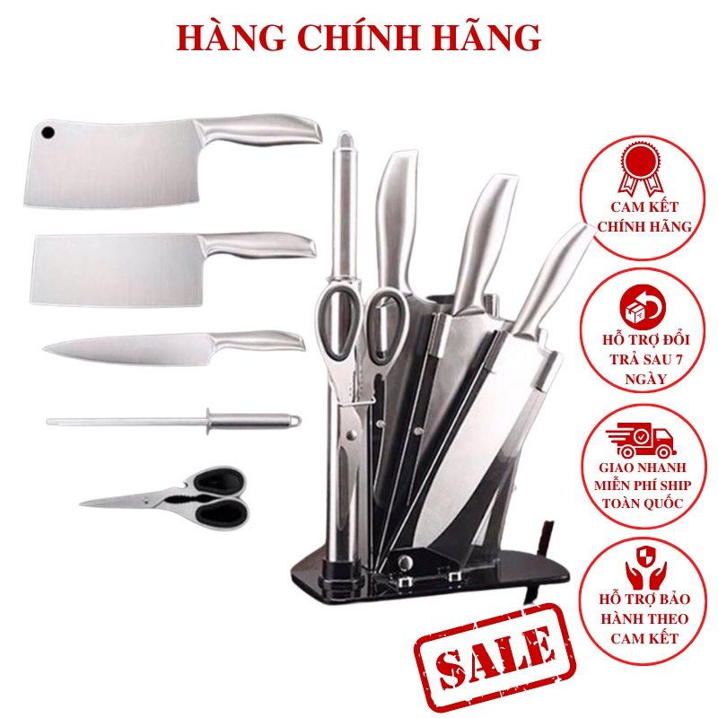 Bộ dao nhà bếp Nhật Bản 6 món inox cao cấp ( nhập khẩu chính hãng)