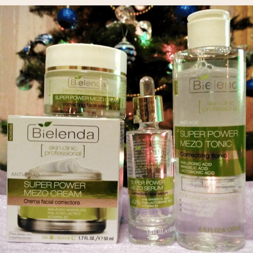 Serum bielenda super power mezo moisturizing xanh dương cấp nước, dưỡng ẩm, correcting xanh lá căng bóng, mờ thâm