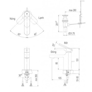 Vòi chậu lavabo inax LFV-6002S