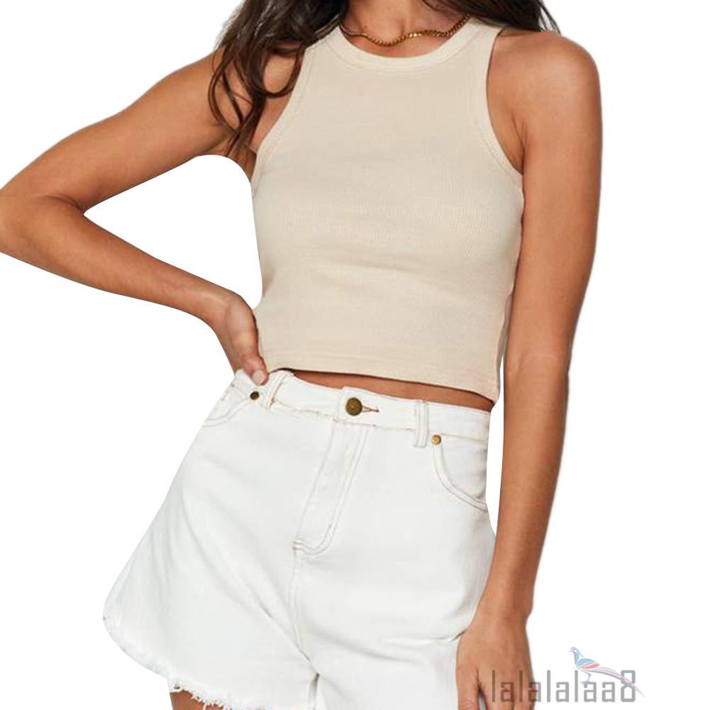 Áo Dệt Kim Không Tay Màu Trơn Thời Trang Cho Nữ