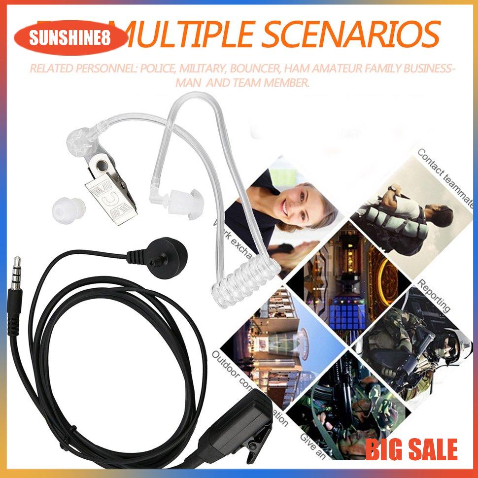【SUN】Surveillance Security Spiral Acoustic Air Tube Earpiece for Mobile Phones