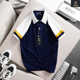 Áo polo nam cổ bẻ hidoli denim cộc tay, áo thun nam cổ bẻ vải cá sấu cotton co giãn 4 chiều chuẩn from pl05